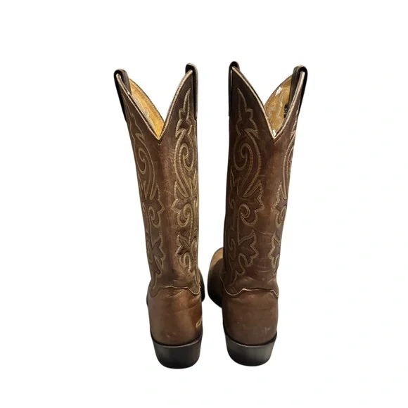 Justin Men's Leather Western Boots 2253 Buck 13" Round Toe Cowboy Size 8.5 D - Picture 2 of 7